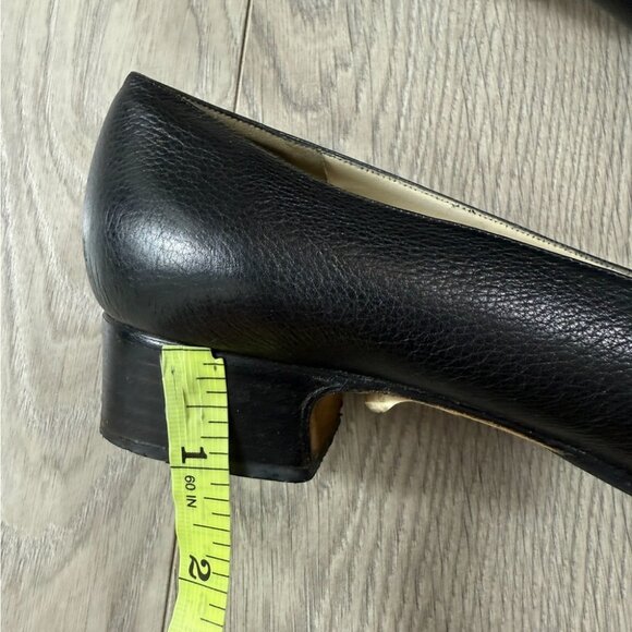 Bally Vintage Black Leather Kitten Heels - Picture 10 of 12